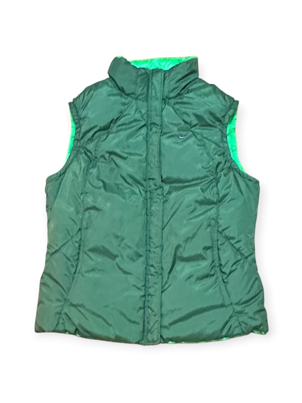 Nike Reversible Down Puffer Vest Green Gray M